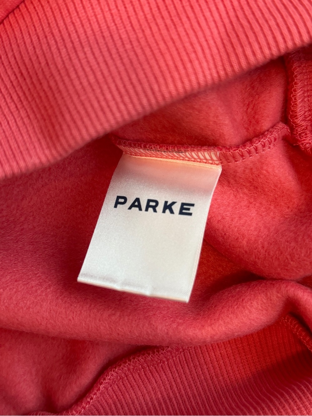 PARKE Coral Pink Crewneck Sweatshirt - Picture 3 of 5